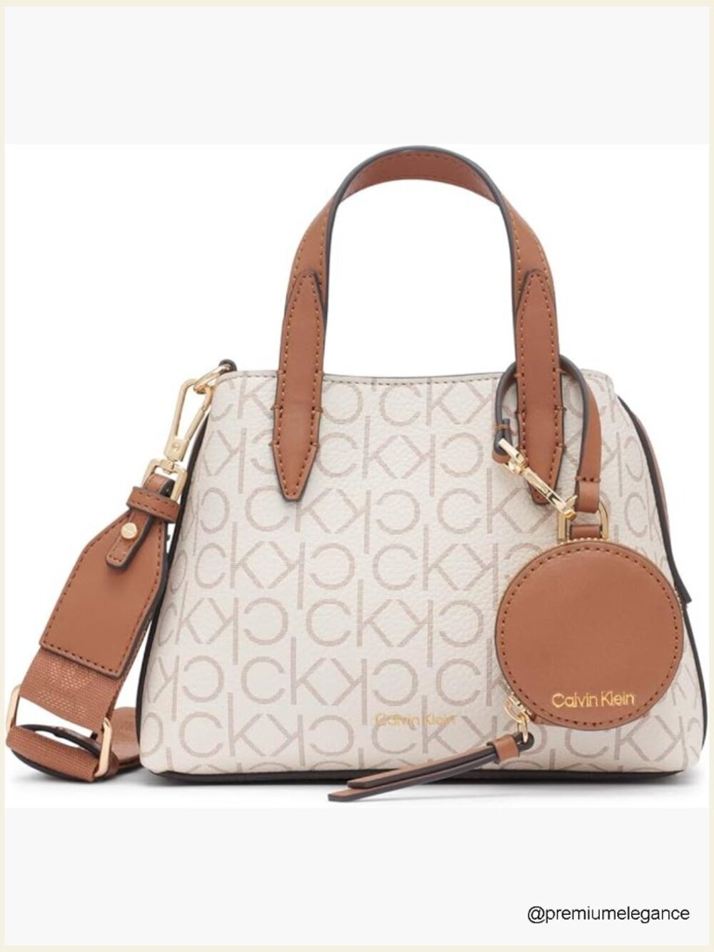 2-in-1 Triple Compartment Mini Satchel Crossbody with Removable Coin Purse